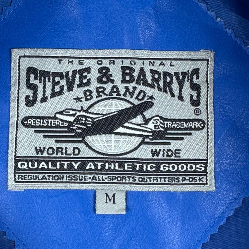 Steve & Barrys Air Force Falcons Varsity Jacket Mens M Blue‎ Faux Leather Bomber - Picture 2 of 12